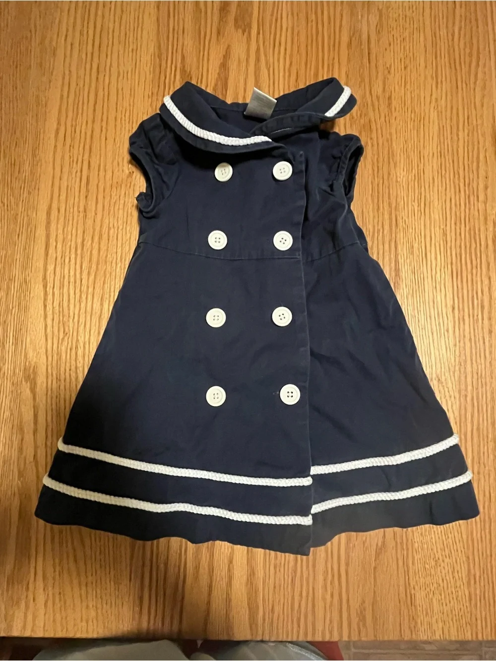 Gymboree Wish You Were Here Blue Sailor Dress Baby Girls Size 18-24m 2006